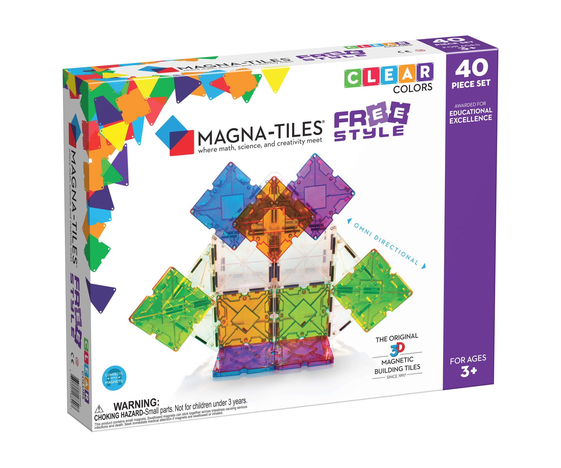 Magna-Tiles Freestyle 40 Piece Set - JKA Toys