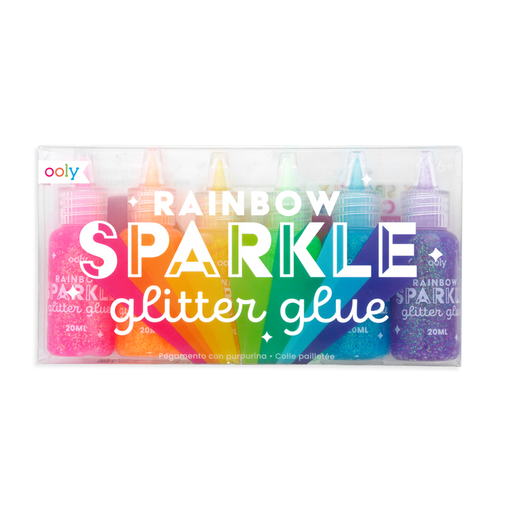 Rainbow Sparkle Glitter Glue - Set of 6 - JKA Toys