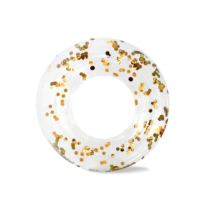 Gold Confetti Ring Pool Float - JKA Toys