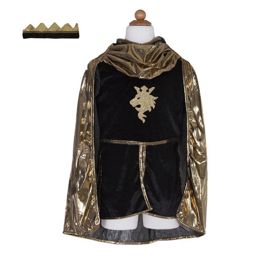 Gold Knight Cape with Tunic & Crown, Size 5-6 - JKA Toys