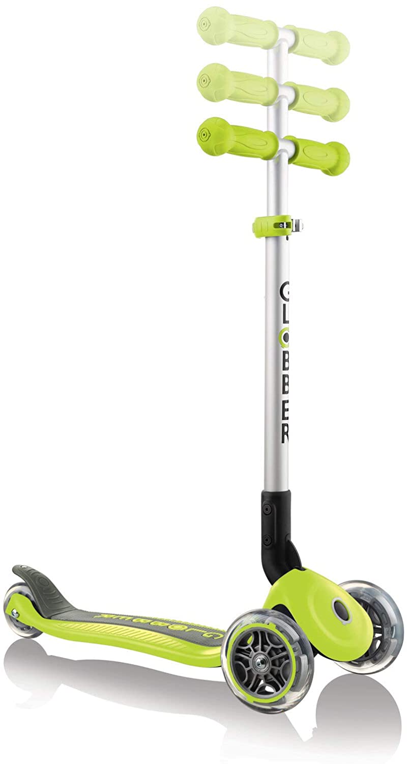 Globber Primo Foldable – Trottinette 3 Roues Pliable Avec Système Trolley – Dès 3 Ans, Guidon Réglable 68–78 Cm