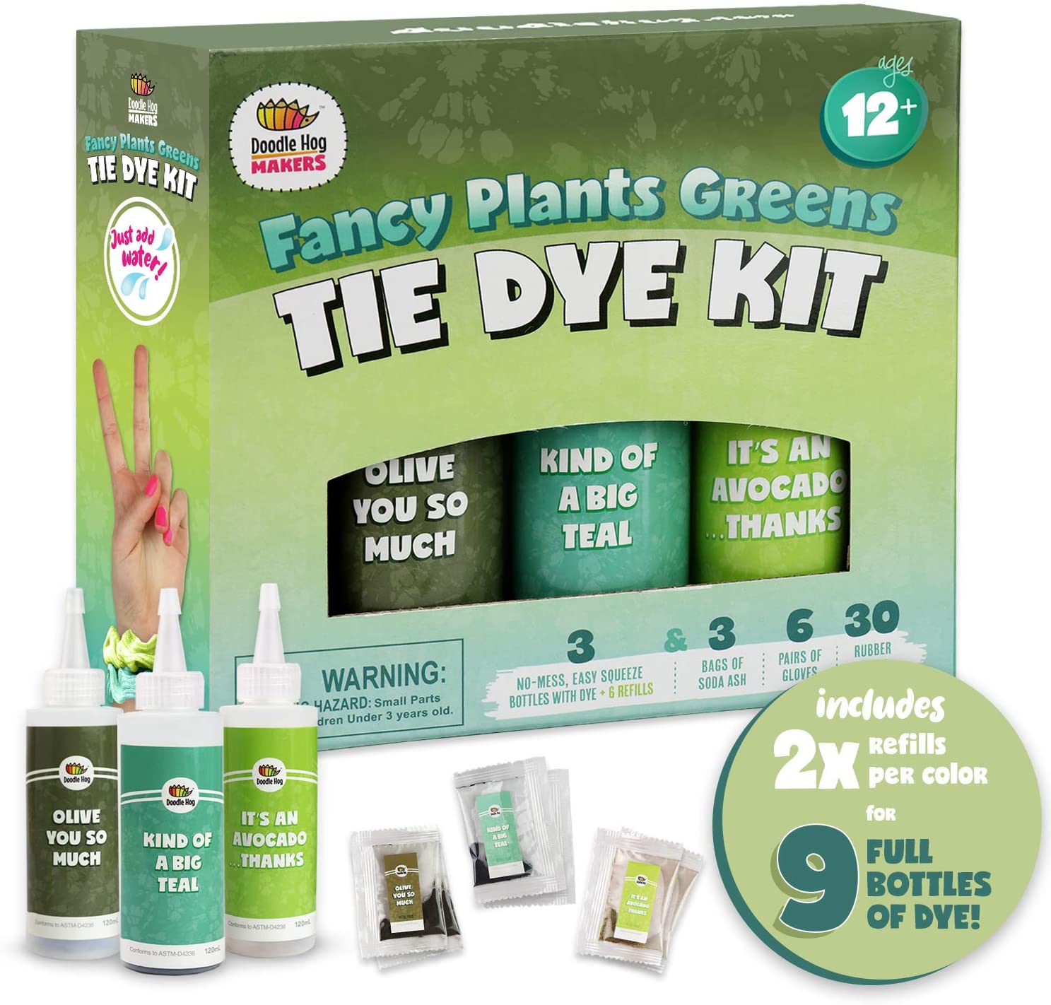 Fancy Plants Greens Tie Dye Kit - JKA Toys