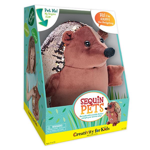 Sequin Pets - Happy The Hedgehog - JKA Toys