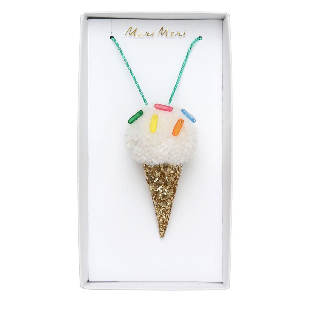 Ice Cream Pom Pom Necklace - JKA Toys