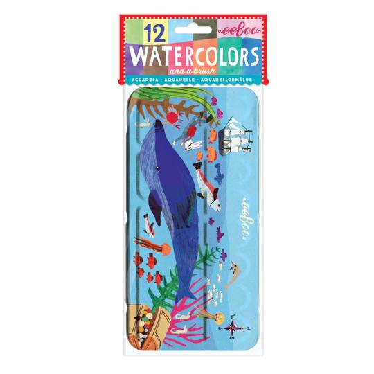 In The Sea Watercolors and Brush Set - JKA Toys