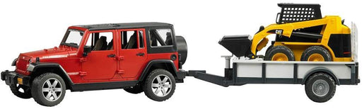 Bruder Jeep Wrangler with Trailer & CAT Skid Steer - JKA Toys
