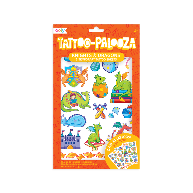 Tattoo-Palooza Knights & Dragons Tattoos - JKA Toys
