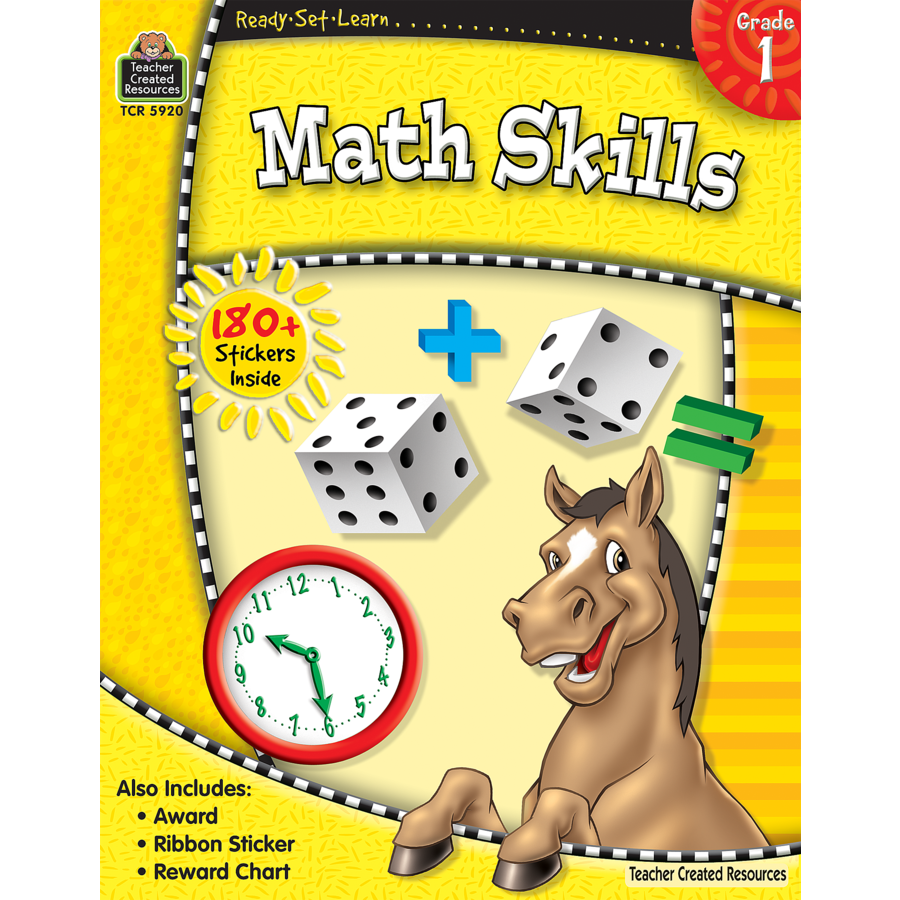 Ready Set Learn Workbook: Math Skills - First Grade - JKA Toys