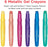 6 Metallic Gel Crayons - JKA Toys