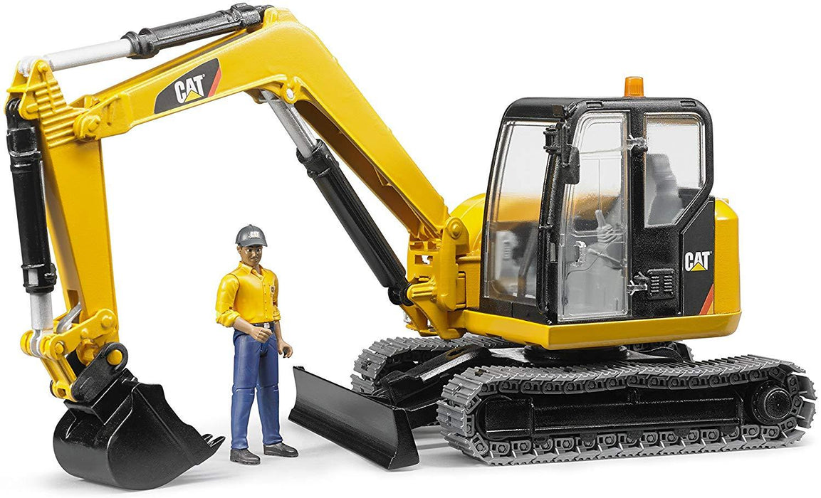 Bruder CAT Mini Excavator with Worker - JKA Toys