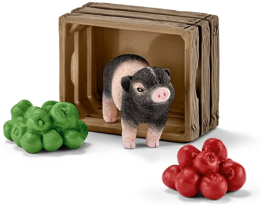 Mini-Pig With Apples Figure - JKA Toys