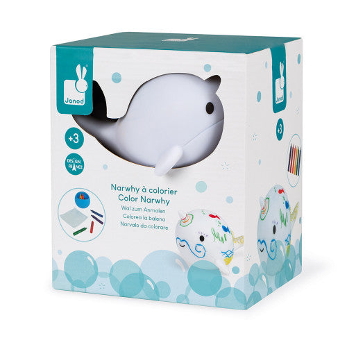 Color A Narwhal Bath Toy - JKA Toys