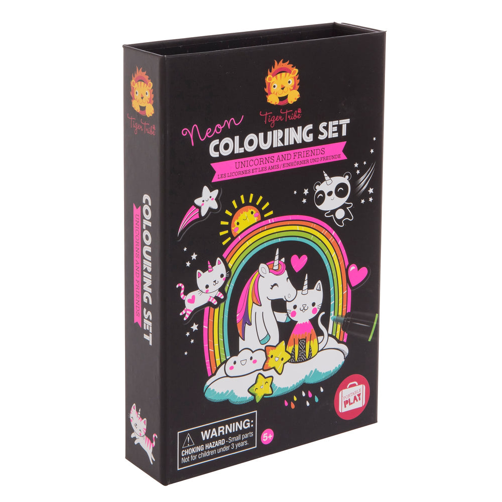 Unicorn & Friends Neon Coloring Set - JKA Toys