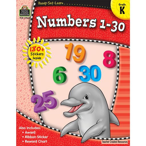 Ready Set Learn Workbook: Numbers 1-30 - Kindergarten - JKA Toys