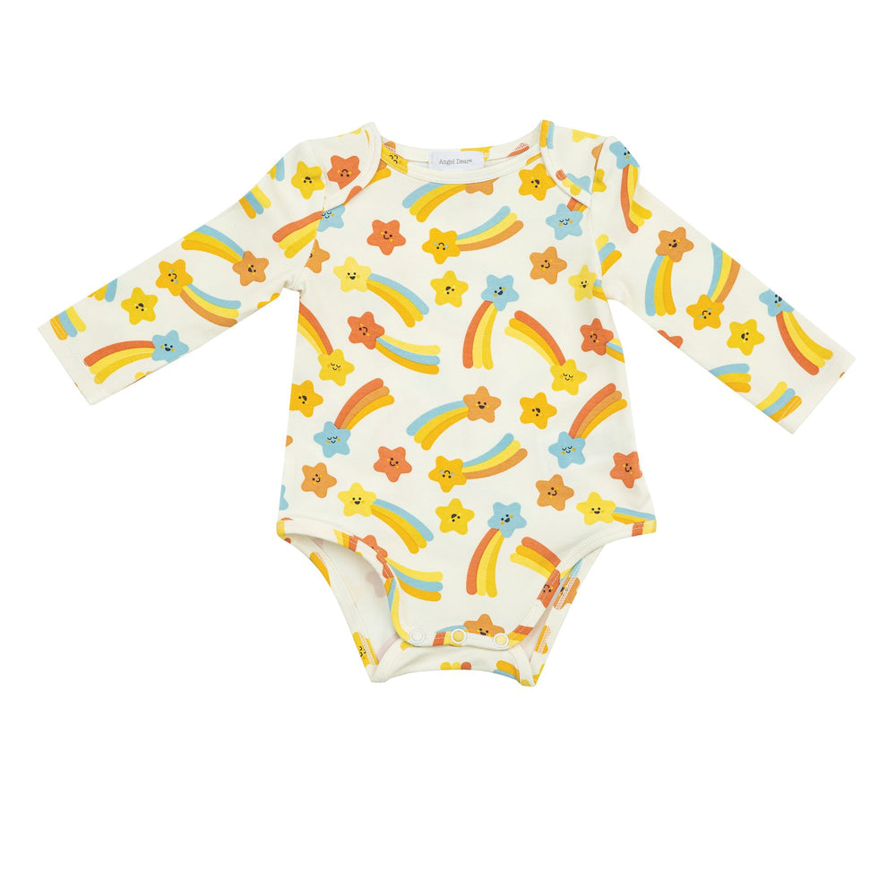 Orange Shooting Stars Bodysuit Size 3-6 Months - JKA Toys