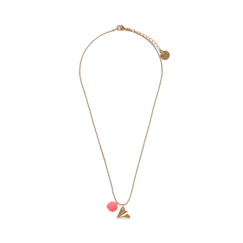 Emma Gold Paper Airplane Necklace - JKA Toys