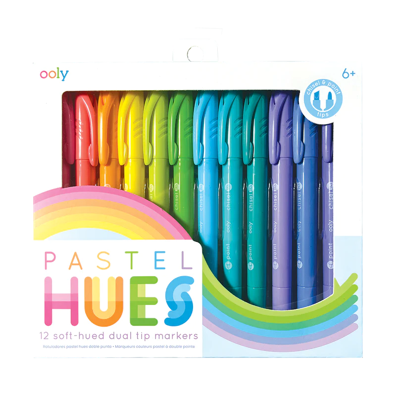 Pastel Hues Markers - Set of 12 - JKA Toys