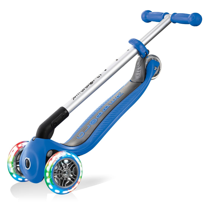 Globber Primo Blue Foldable Scooter with Light Up Wheels - JKA Toys