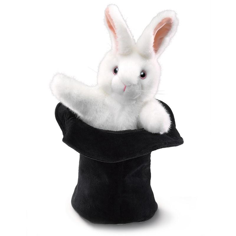 Rabbit In Hat Puppet - JKA Toys