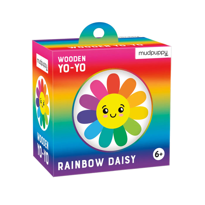 Rainbow Daisy Wooden Yo-Yo - JKA Toys