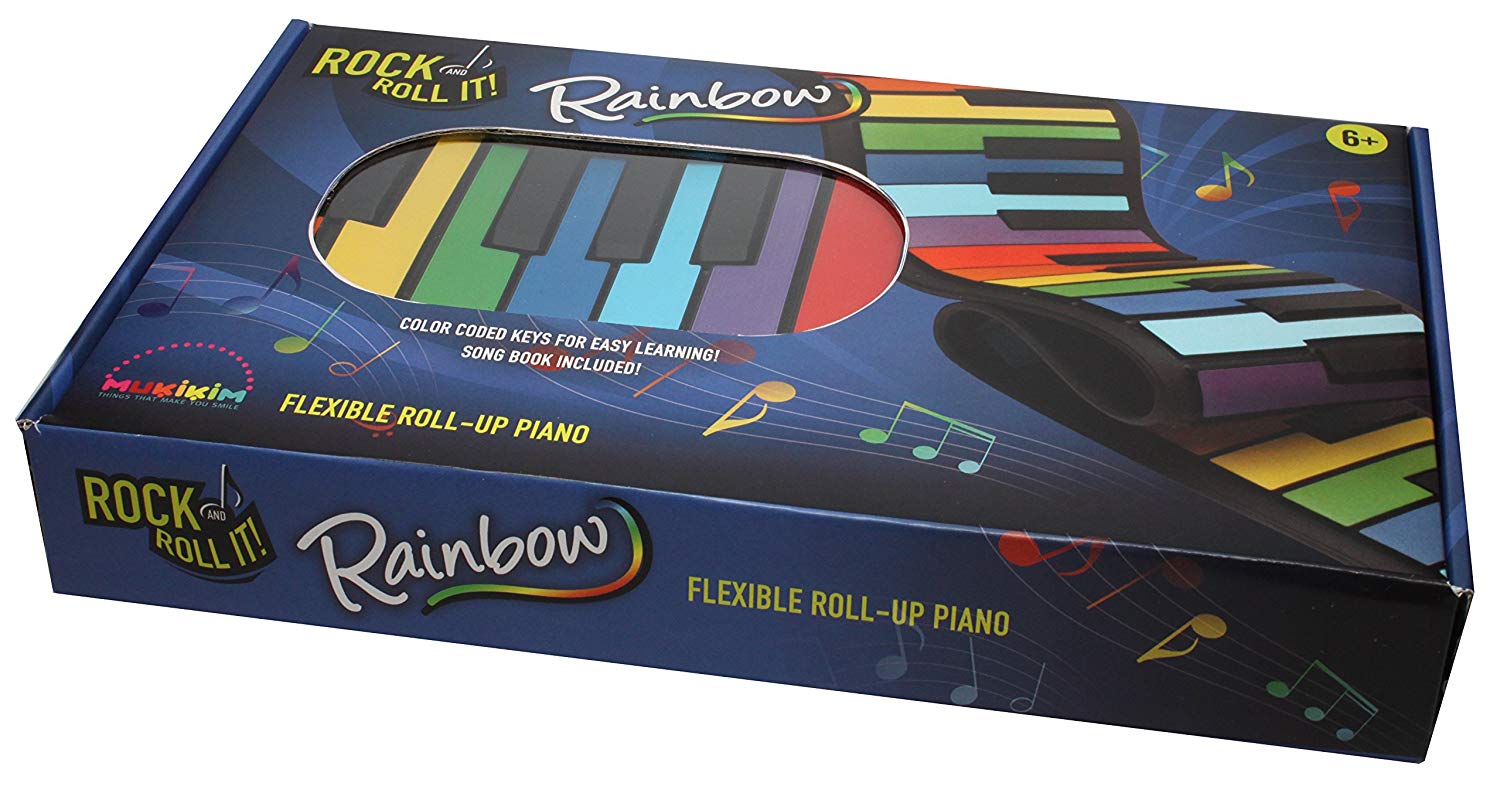 Rock & Roll It Rainbow Roll Up Piano - JKA Toys