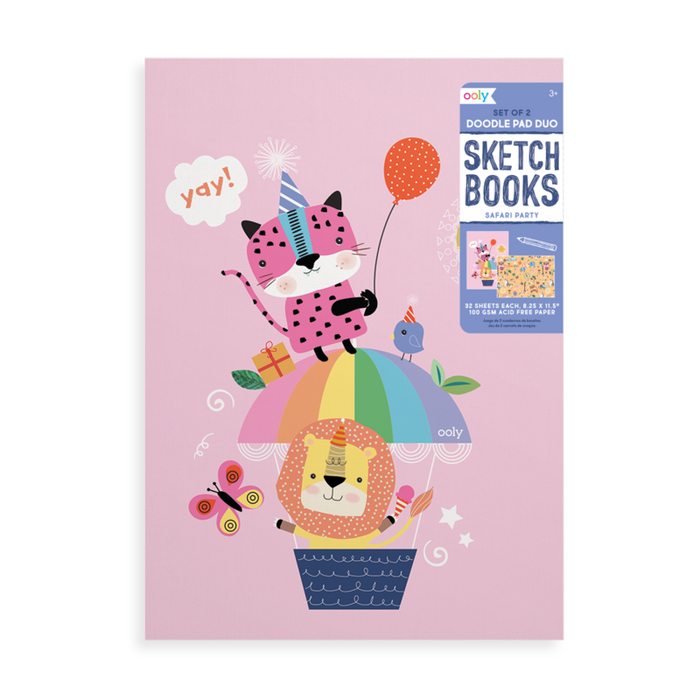 Safari Party Doodle Pad Duo Sketchbooks - JKA Toys