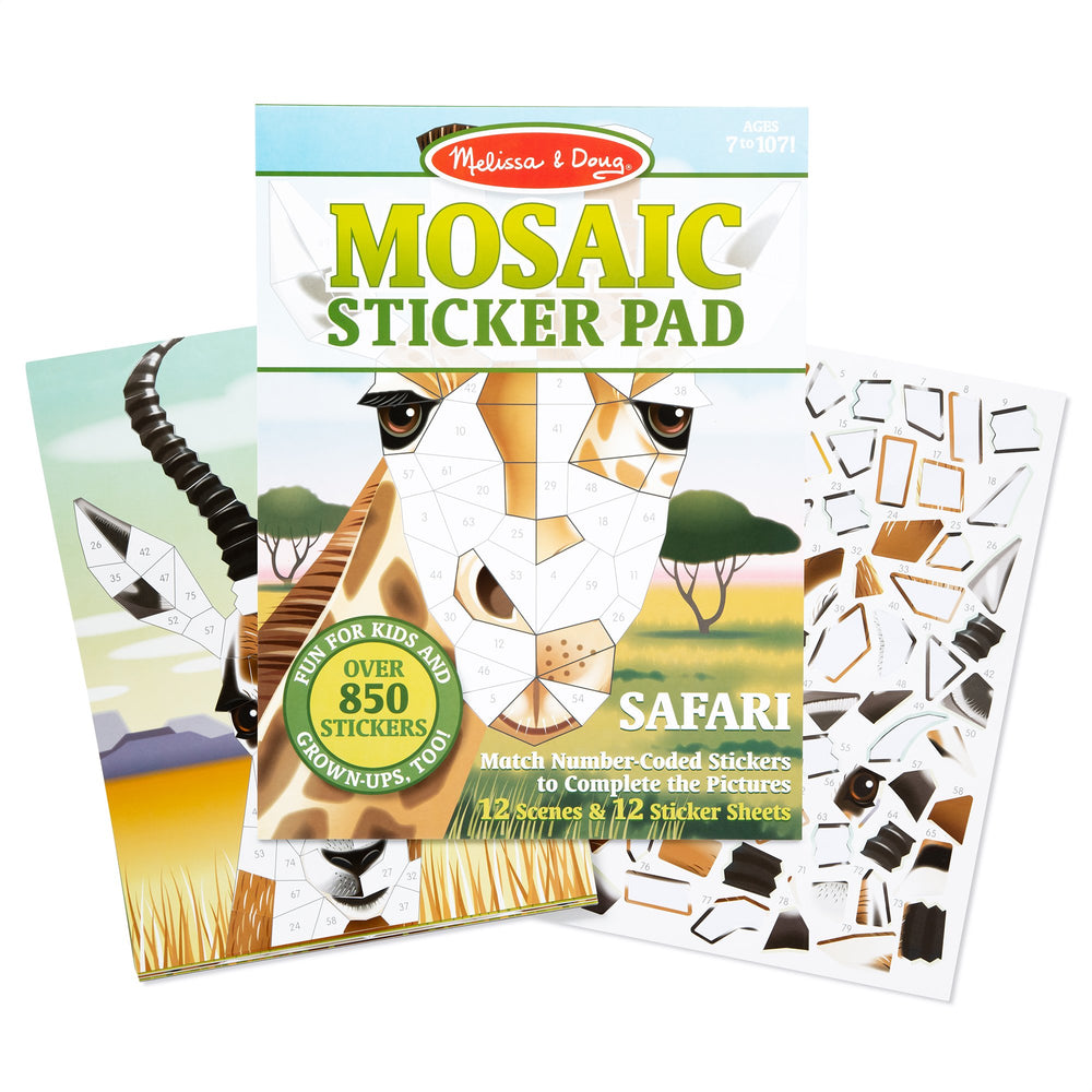 Safari Mosaic Sticker Pad - JKA Toys