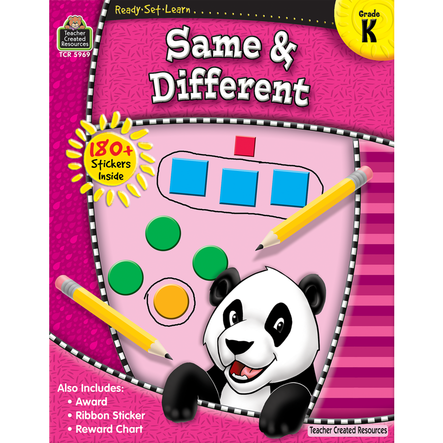 Ready Set Learn Workbook: Same & Different - Kindergarten - JKA Toys