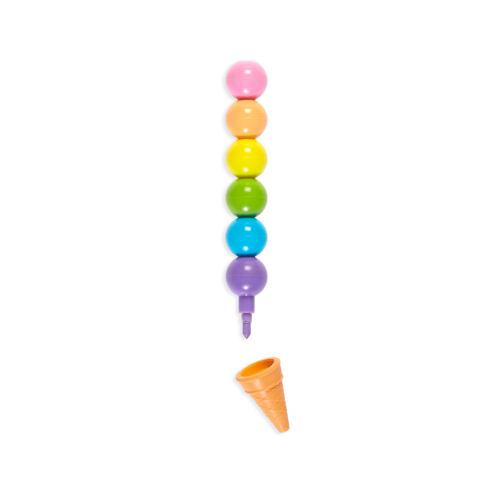 Rainbow Scoops Erasable Crayons & Eraser - JKA Toys