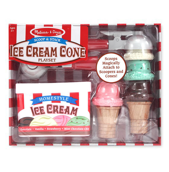 Scoop & Stack Ice Cream Cone Play Food - JKA Toys