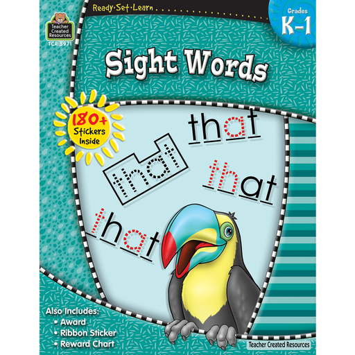 Ready Set Learn Workbook: Sight Words - Grades K-1 - JKA Toys
