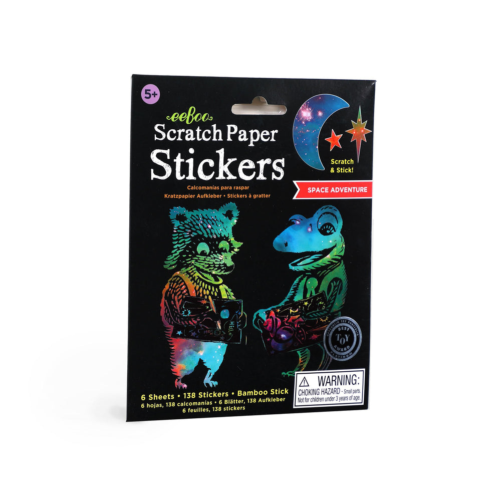 Space Adventure Scratch Paper Stickers - JKA Toys