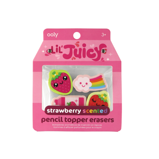 Lil’ Juicy Strawberry Pencil Topper Erasers - JKA Toys