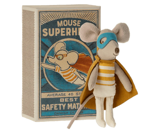 Maileg Mouse Superhero Little Brother In Matchbox - JKA Toys