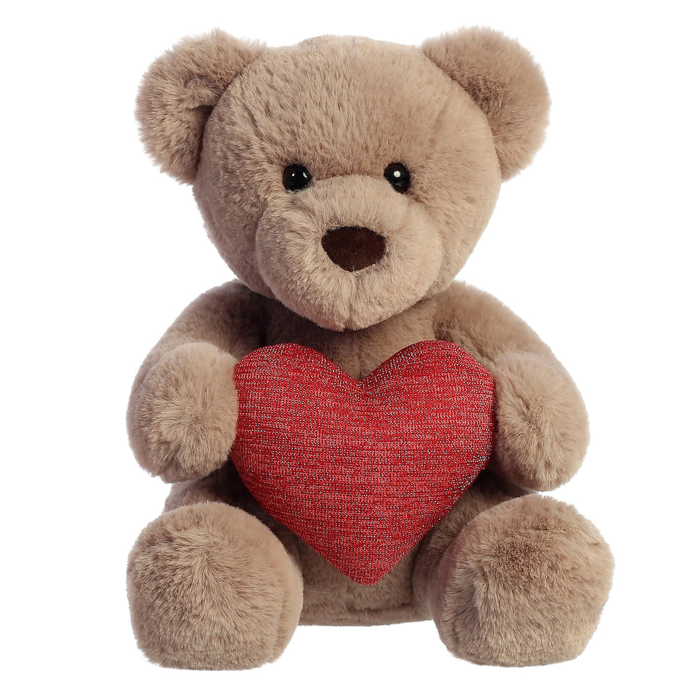 Tuffy Taupe Bear with Heart - JKA Toys