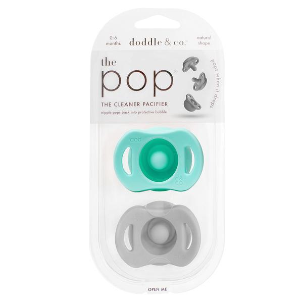 The Pop Pacifier 2 Pack - Teal & Grey - JKA Toys
