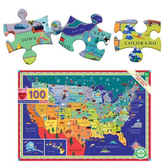 100 Piece This Land is Your Land Puzzle - JKA Toys