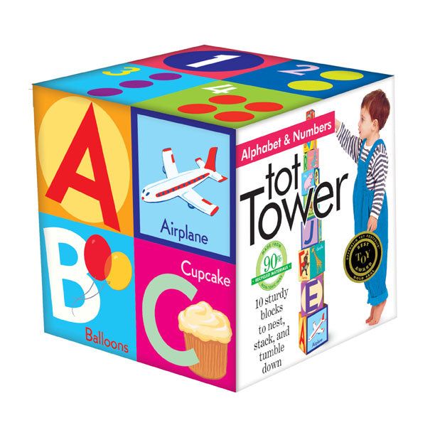 Alphabet and Numbers Tot Tower - JKA Toys