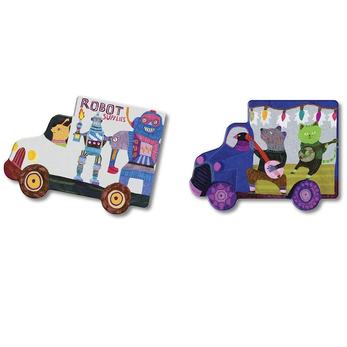 Trucks and a Bus Matching Game - JKA Toys