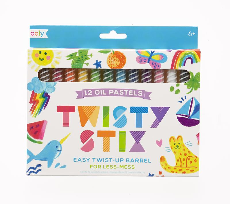 Oil Pastel Twisty Stix - Set of 12 - JKA Toys