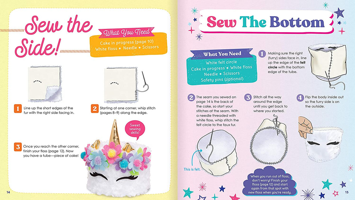 Sew Your Own Unicorn Cake Pillow - JKA Toys