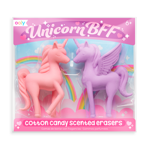 Unicorn BFF Cotton Candy Scented Erasers - JKA Toys