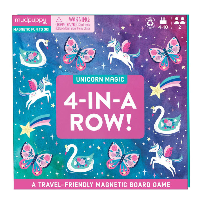 Unicorn Magic Magnetic 4-In-A-Row Travel Game - JKA Toys