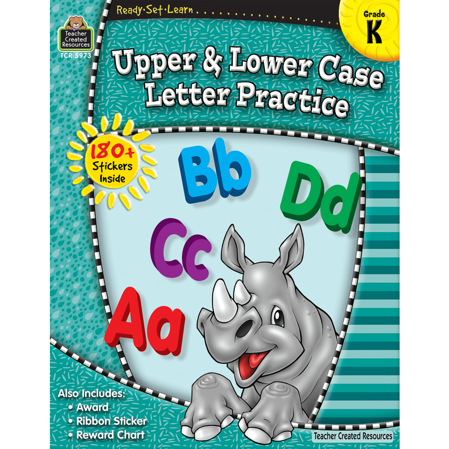 Ready Set Learn Workbook Upper & Lower Case Letter Practice - Grade K - JKA Toys