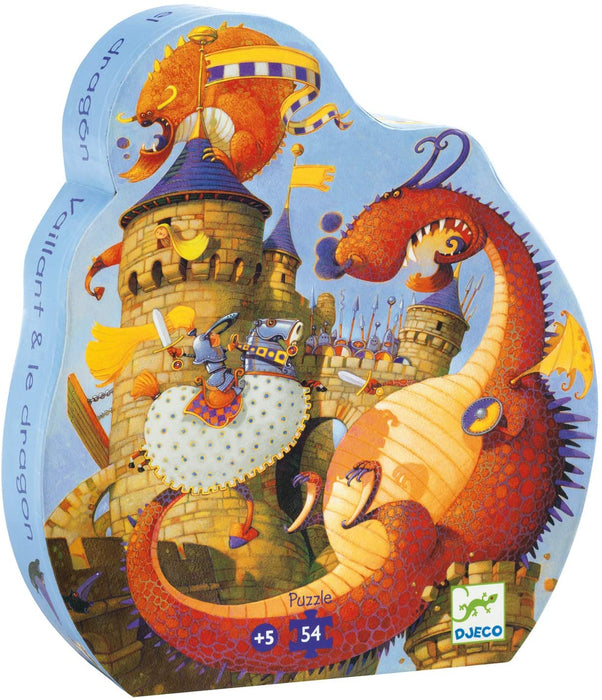 54 Piece Valliant & The Dragon Silhouette Puzzle - JKA Toys