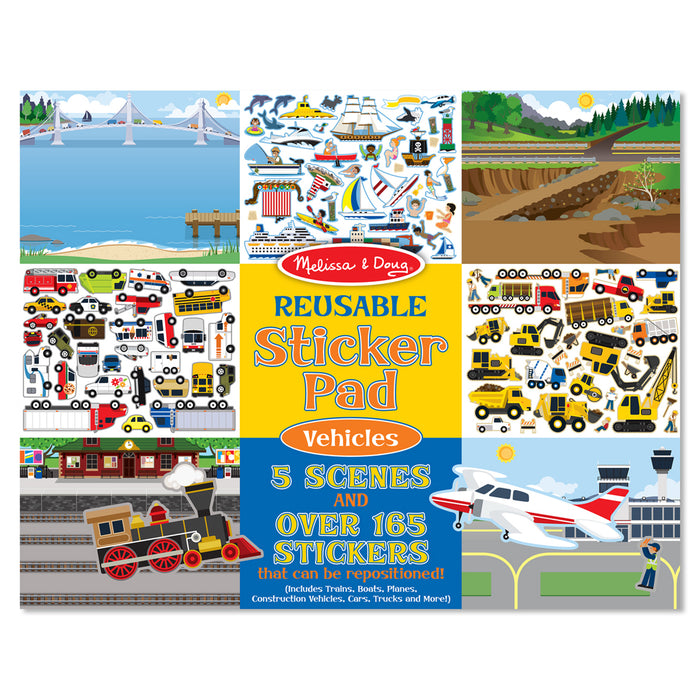 Vehicles Reusable Sticker Pad - JKA Toys