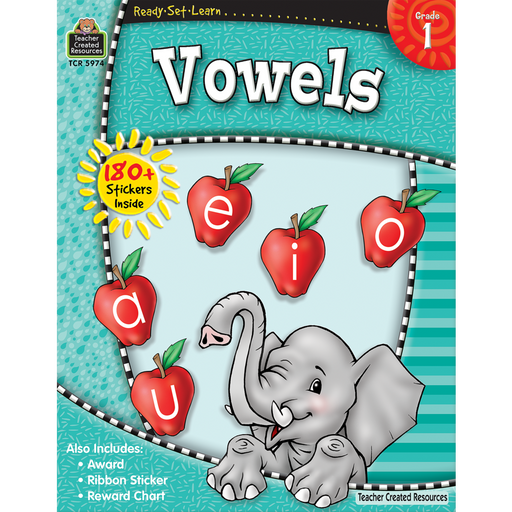 Ready Set Learn Workbook: Vowels - Grade 1 - JKA Toys
