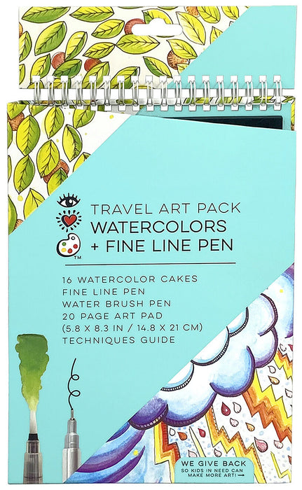 Watercolors & Fine Line Pen Travel Art Pack - JKA Toys