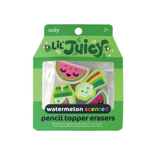 Lil’ Juicy Watermelon Scented Pencil Top Erasers - JKA Toys